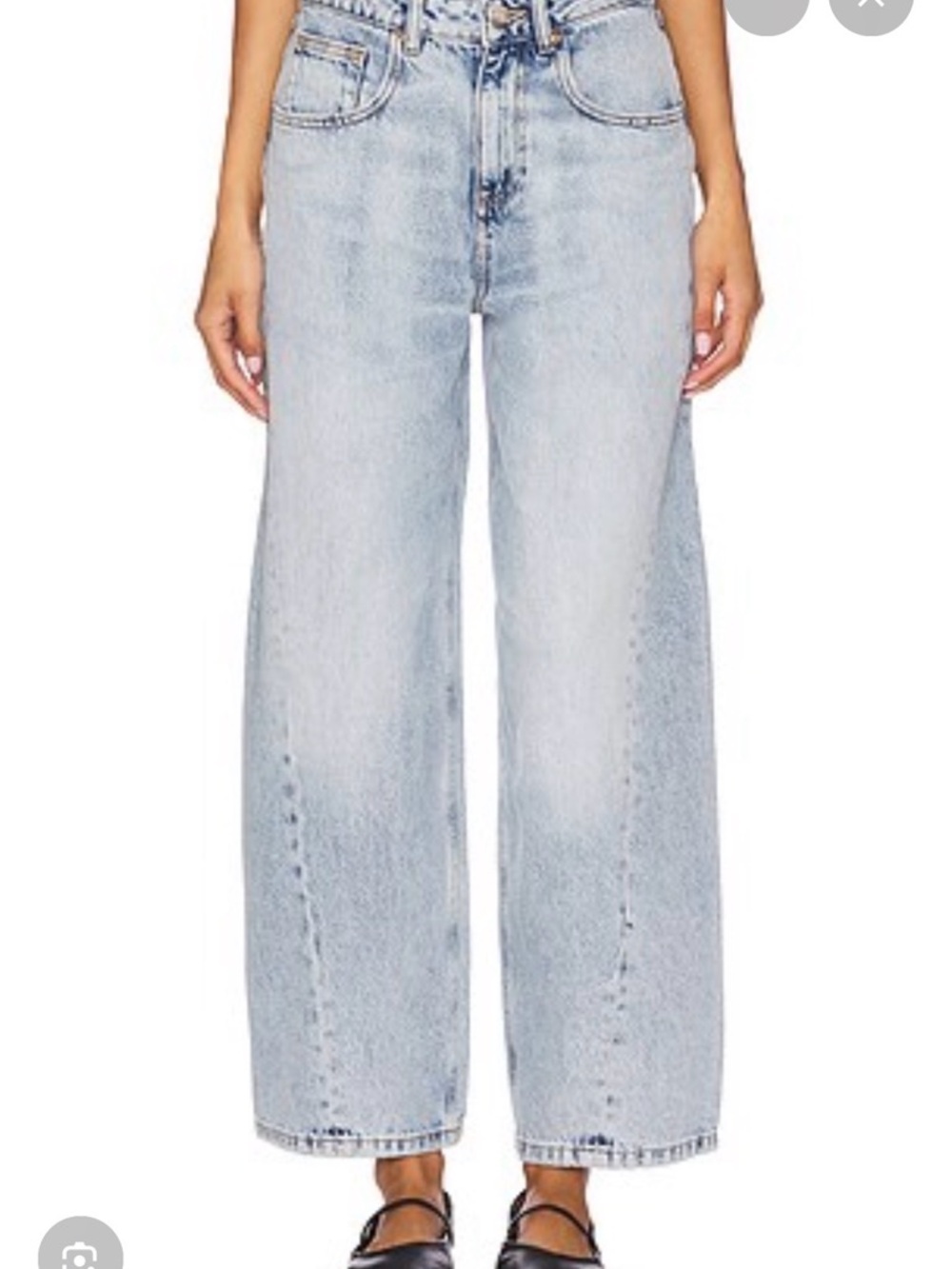 Twisted seam denim light blue new with tags